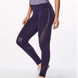 Lululemon Reveal 7/8 Tight Posy 25" Sz 8 Aeon 8026